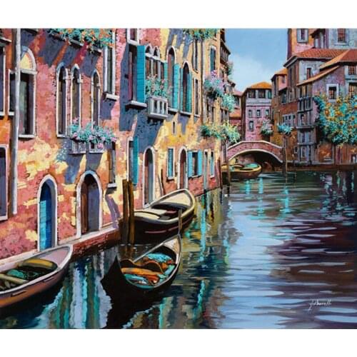 5D DIY Cross Stitch Mosaic Full round Diamond Painting Venice Gift Diamond Embroidery Landscape Needlework Decor Home