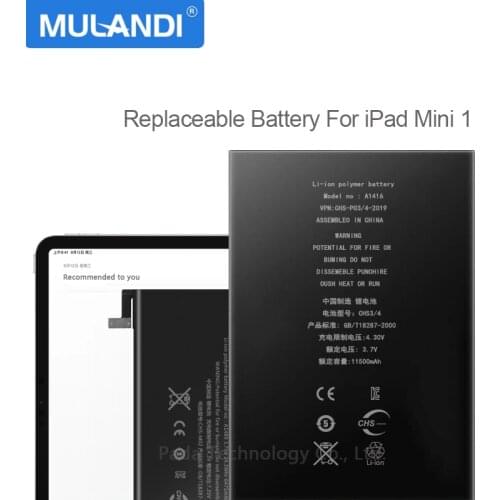 Tablet Battery For iPad Mini 1 A1445 A1432 A1454 4440mAh Bateria For iPad Mini1 Replacement Batteries With Free Tools