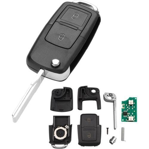 2 Buttons Car Remote Key 1J0959753CT For VW Volkswagen Golf MK4 Bora Polo 1J0 959 753 CT 434 MHz With ID48 Chip HU66 Blade