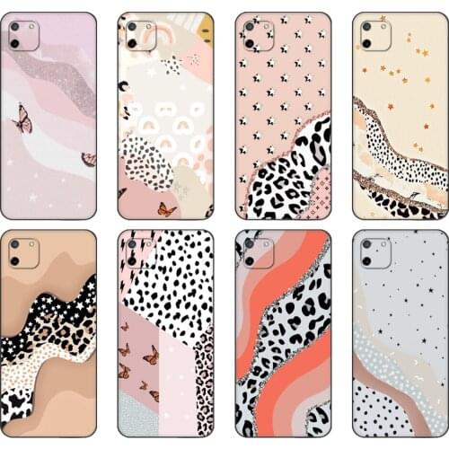 Black tpu Case For OPPO Realme C11 C20 C21 Case Back Cover Bumper retro wallpaper