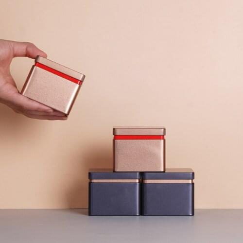 Sealed Mini Iron Tea Organizer Square Tinplate Box Loose Tea/Tea Pills/Tea Bag Storage Box Holiday Gift Iron Container