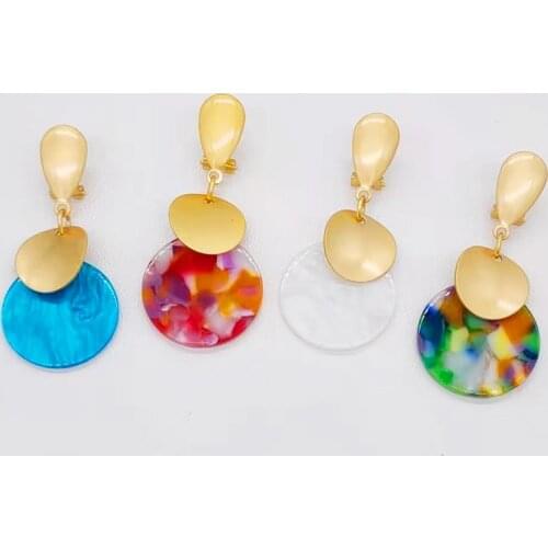 Exquisite African Metal Drop Fashion Gold Color Flower Cluster Clear Crystal Zirconia Earring for Women Jewelry