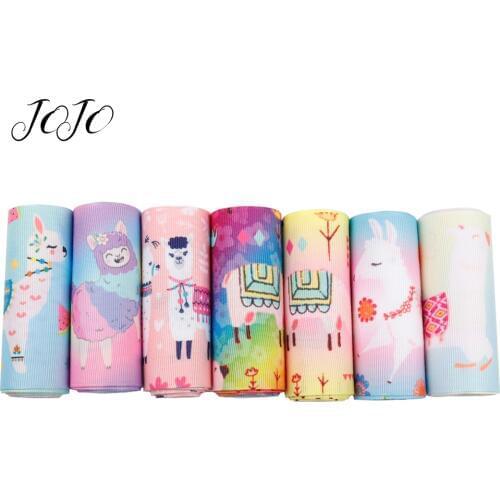 JOJO BOWS 75mm 100y Wholesale Fast Free Shipping Grosgrain Stain Ribbon For DIY Craft Cartoon Animal Printed Tape For Needlework