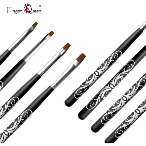 Nail Art Gel Brushes Flat Brush Nail Tools Sets Supplies For Professionals