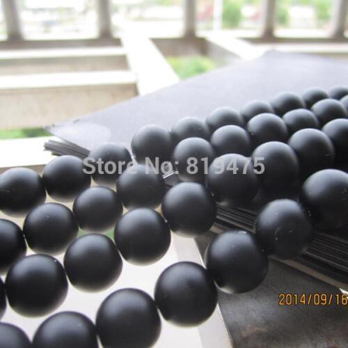 4 6 8 10 12mm Matt Black Beads Glass Beads Round Fashion Jewelry accessoires Wholesale and Retail
