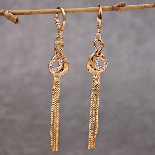 Trendy Luxury Drop dangle Earring Women 's earrings Trendy Fashion Earrings for womens white Zircon Jewerly accessories gift