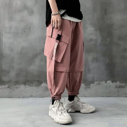Mens Casual Style Fashion Pockets Hip Hop Harem Loose Cargo Pants Trousers Ankle-length