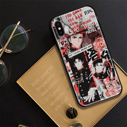 Guren Ichinose Owari No Serafu Soft Silicone for IPhone Se 6 6s 7 8 Plus X XR XS 11 12 Mini Pro Max Glass Phone Case Cover Shell