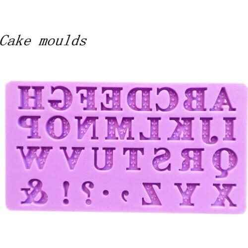 Wholesale Silicone mold K258 Mini Capital letters symbols shape Decoration Fondant cake mould Baking mold