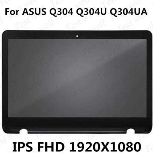 Original For ASUS Q304 Q304UA 13.3" FHD 1920x1080 LCD LED Display Touch Digitizer Screen Replacement Assembly with Bezel