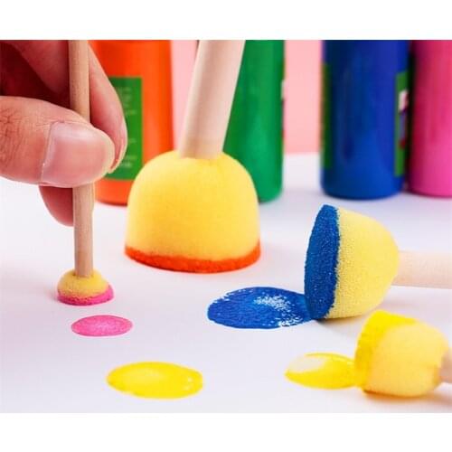 Foam round sponge painting paint brush brush set art craft template graffiti DIY oil stains