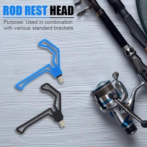 2pcs Fish Pole Holder Bracket Stand M3/8 Fishing Rods Rest Gripper Head Carp for Outdoor Fishing Portable Accessories