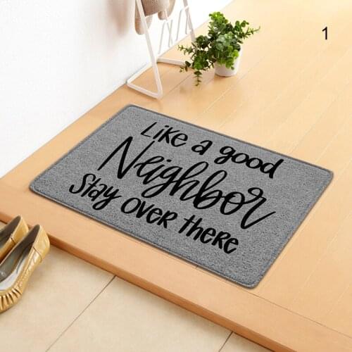 Letter Printed Doormat Multi-Purpose Absorbent Non-Slip Blanket Front Door Decoration for Kitchen Bedroom Bathroom J2Y