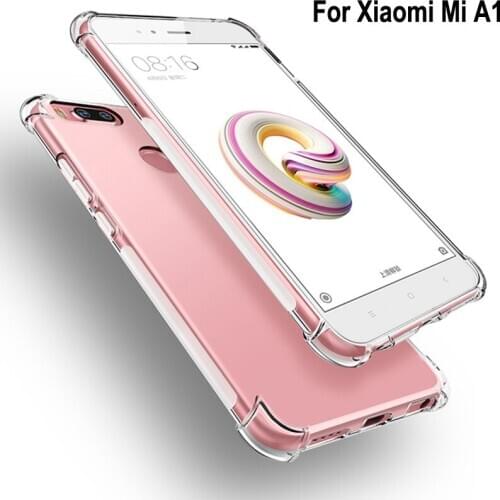 Luxury Shockproof Clear Soft Case Capa For Xiaomi Mi A1 Phone Cases Silicone Back Cover 5.5'' For Xiaomi A1 A 1 TPU MiA1 Shell