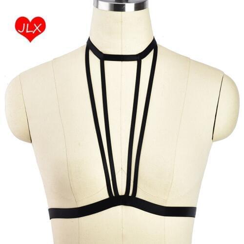 Sexy Body Harness Lingerie Elastic Adjust Back Strappy Tops Bondage Body Cage bra Fetish Erotic Club Party Dance Rave Wear