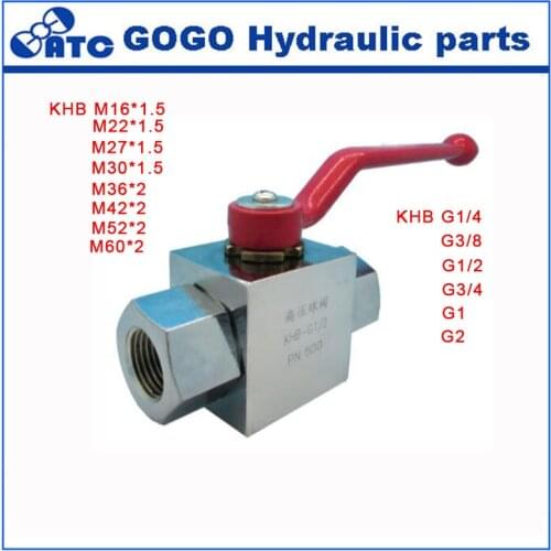 Customized KHB Carbon steel NPT BSP High pressure ball Valve DN8 DN10 G1/4 G3/8