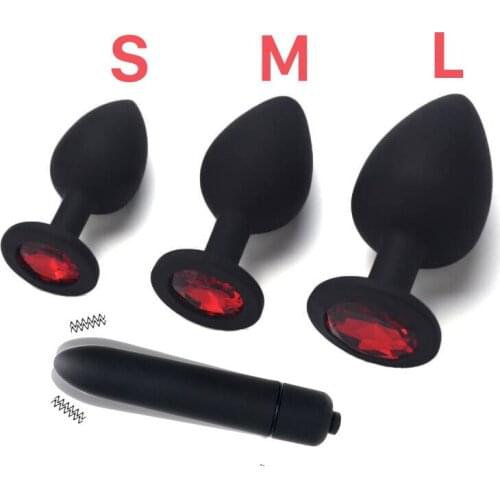 Adult Silicone Anal Plug Dildos Bullet Vibrator Butt Plugs Sex Toys for Women Men Gay Prostate Massager Anal Masturbating S/M/L