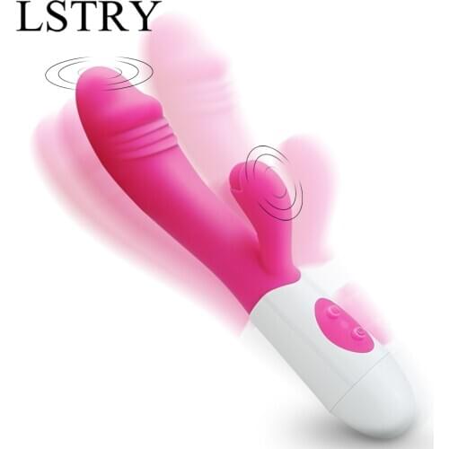G Spot Dildo Rabbit Vibrator for Women Dual Vibration Silicone Waterproof Female Vagina Clitoris Massager Sex Toys For Women