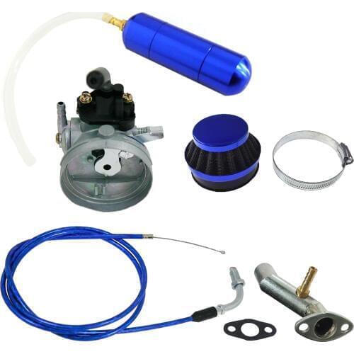 Pouvoir Blue Carburetor & Power Boost Bottle & Air Filter Fit For 49/60/66/80cc Motorized Bike