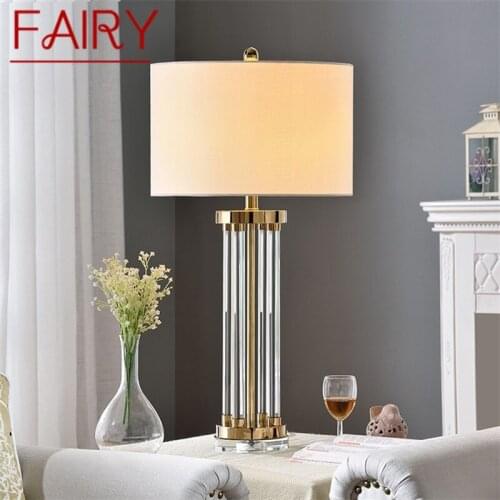 FAIRY Table Lamp Postmodern LED Crystal Decorative Desk Light for Home Bed Room Bedside