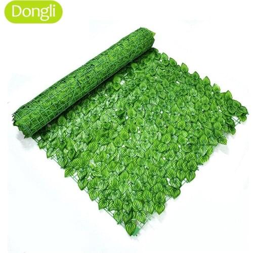 UV Protection Artificial Balcony Green Leaf Fence Roll Up Panel Ivy Privacy Garden Fence Backyard Home Decor Rattan Plants Wall