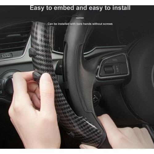 3colors Universal Steering Wheel Cover Supplies Car Carbon Fiber Non-slip Steering Wheel Cover Modification Tool Car Accessories
