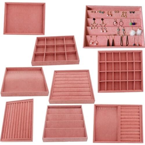 Prettyia Ring Earrings Necklace Jewelry Display Organizer Box Tray Showcase