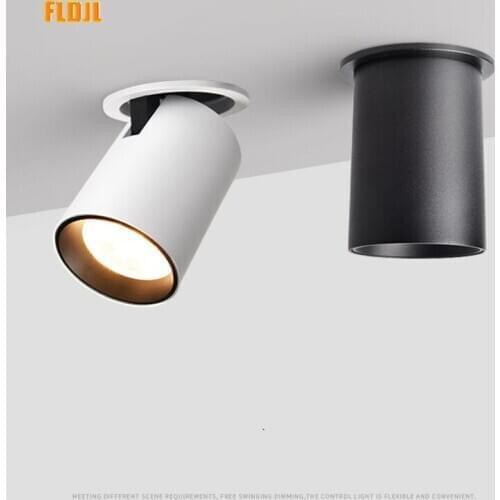 Dimming embedded folding LED downlight 10W 15W 20W LED spotlight living room TV background wall aisle ceiling COB downlight