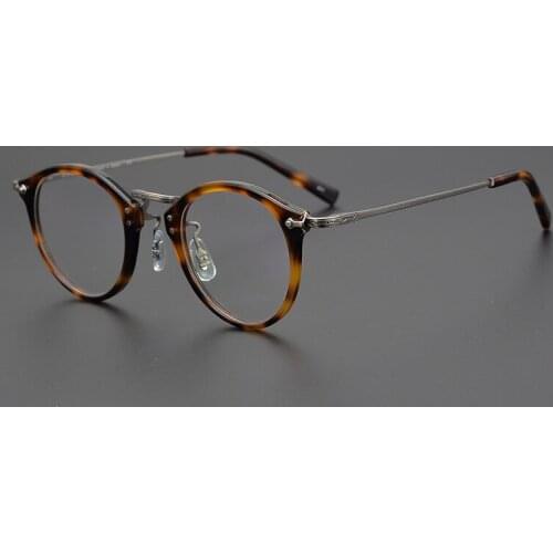 Japanese Handmade Classic Round Optical Glasses Frame Men Women Acetate Prescription Eyeglasses Titanium Myopia Eyewear