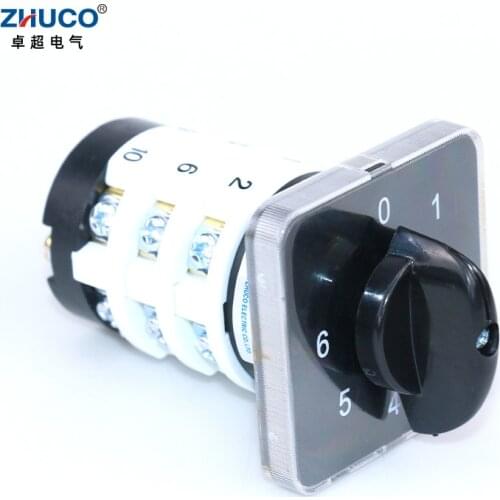 ZHUCO SZL9-20/0-6.3 20A 3 Phase Changeover Selector Universal Rotary Cam Switch For Electric Welder/Ultrasonic Equipment