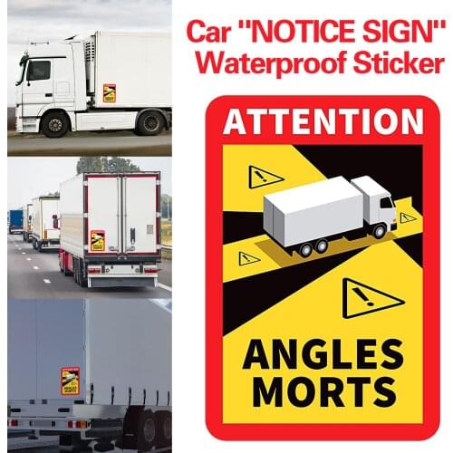 1-30Pcs Dead Angles on Heavy Vehicles-Waterproof Sticker L.170xH.250 Car Stickers Waterproof Decal For Heavy Car Accessories