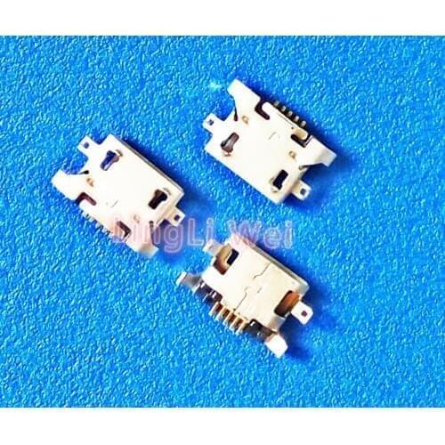 10pcs/Lot,Micro USB 5pin 1.28mm no side Flat mouth without curling side Female Connector For Mobile Phone Mini USB Jack NEW