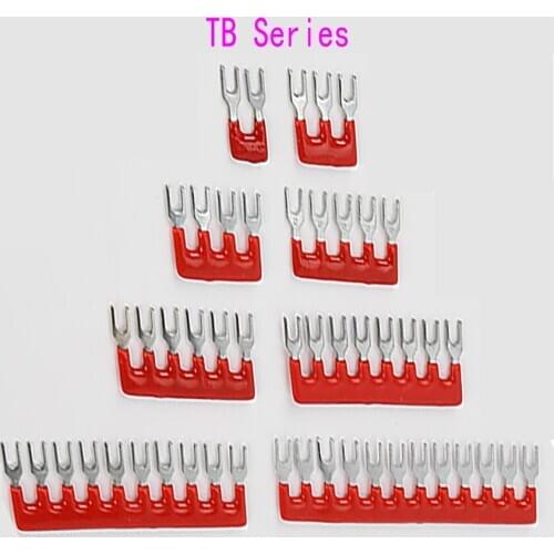 10pcs/lot TB2502 2503 2504 2505 2508 2510 2512 2 to 12 position Wiring Shorting Bar Connector Terminal Block Connector
