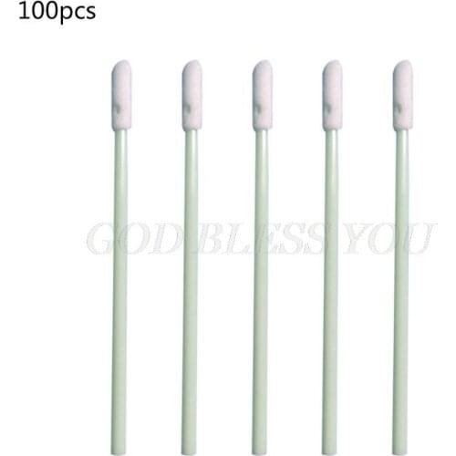 100Pcs/Pack Small Round Head Foam Tip Cleaning Swab Dust Free Sponge Sticks for Inkjet Print Printhead Camera Optical Lens