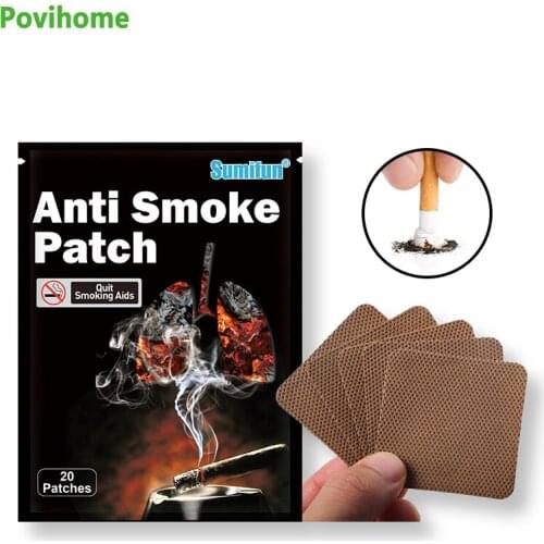 20pcs/bag Sumifun Quit Smoking Patch Chinese Herbal Natural Anti Cigarettes Product Dismiss Smoking Addiction Cessation Pad
