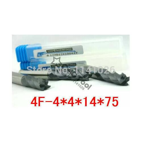 4F-4.0*4*14*75, 4 Flute Long carbide end mills,extended length Carbide Square Flatted End Mill , the lathe tool,cnc,machine