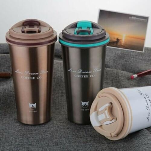 500ml Double Stainless Steel Vacuum Flasks Thermo Cup Coffee Tea Travel Mug Thermol Bottle Portable Car Thermos Cup