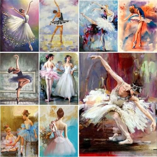 5D DIY Diamond Painting Square. Round. Ballerina Girl Mosaic Embroidery Home Decoration