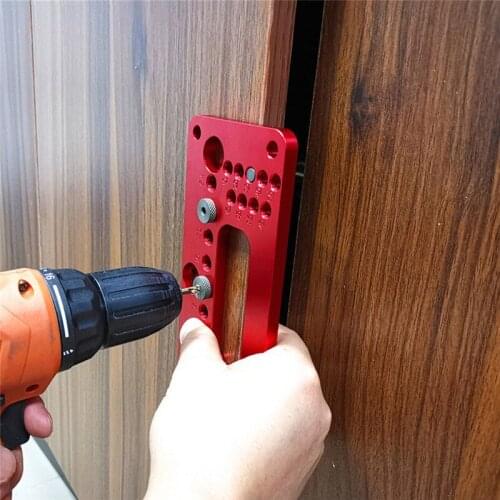 Aluminum Installation Jig Locator Wardrobe Door Cabinet Locator Woodworking Handle Puncher DIY Woodworking Drilling Locator