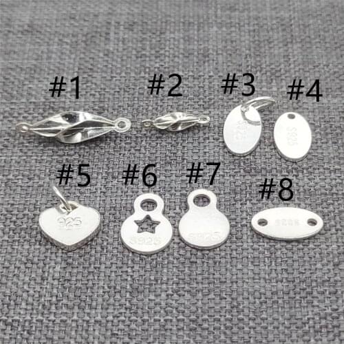 30pcs of 925 Sterling Silver Tag Dics Charms Connectors for Bracelet Necklace