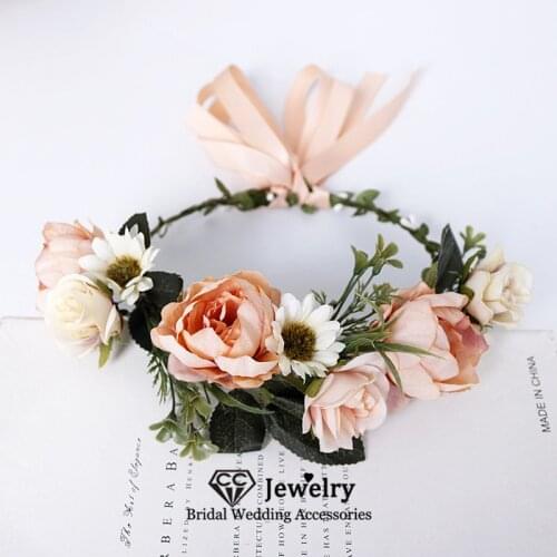 CC Garland Women Hair Accessories Wedding Headbands Engagement Jewelry Bridal Crown Seaside Headpiece Vacation Wreath Sale 58275