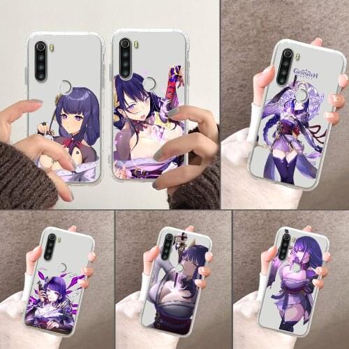 Genshin Impact RAIDENSHOGUN Phone Case For Xiaomi Redmi Note 7 7A 8 8T 9 9A 9S 10 K30 Pro Ultra transparent trend coque luxury