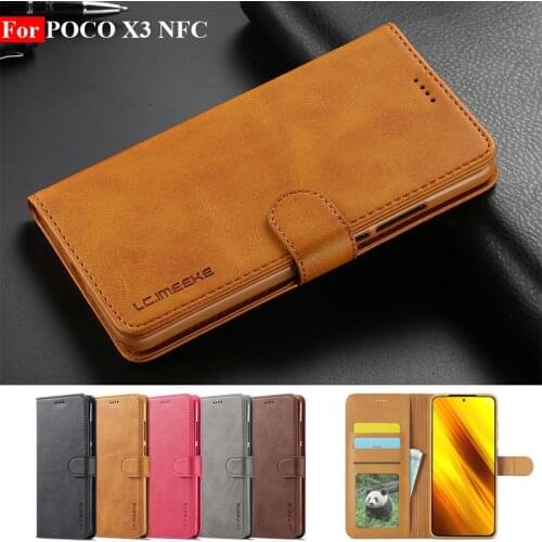 POCO X3 NFC Case Leather Vintage Phone Case For Xiaomi POCO X3 Pro Case Flip Magnetic Wallet Case On Xiaomi POCO X3 NFC Cover On