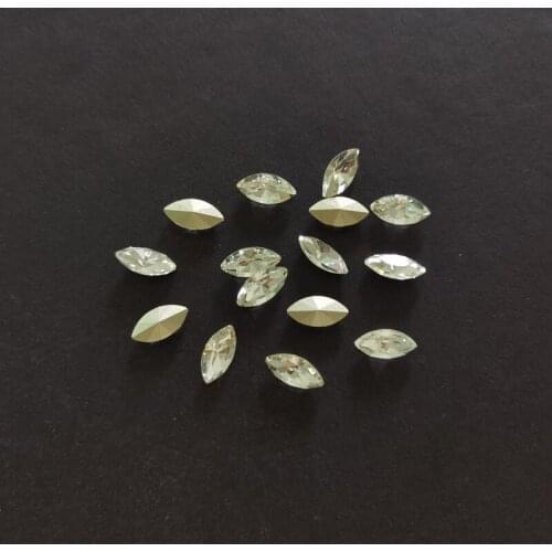 CTPA3bI Navette Super Clear Glass Sewing Rhinestones Silver Base With Claws Horse Eyes Fancy Stones DIY Clothing Dress Crafts