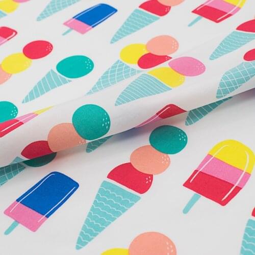 Color Ice Cream Reactive Printing And Dyeing Cotton Fabric For Dress Tissus Au MÈTre Telas Por Metro Tissu Vestidos Sewing Tela