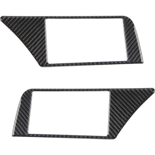 For Audi A4 B8 2009 2010 2011 2012 2013 2014 2015 2016 Carbon Fiber Navigation Panel Screen Frame Decor Cover Sticker Trim