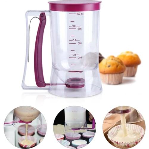 Cupcake Pancake Batter Dispenser Tool Cookie Cake Belgian Waffles Pastry Muffins Creeps Cups Food Gadget Bakeware Maker 900ml