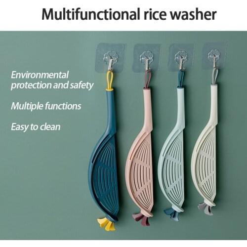Kitchen Strainer Clip Pan Drain Rack Bowl Funnel Rice Pasta Vegetable Washing Colander Draining Rice Brush Rice Stick Cookice