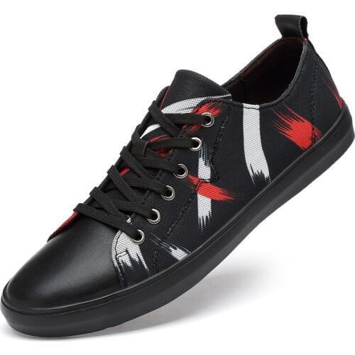 Men Shoes fashion Canvas Upper Loafers Breathable Autumn lace up comfortable Casual Shoes Outdoor Men Sneakers shoes