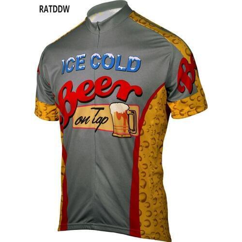 Ice Cold Beer Cycling Clothing Short Sleeve Cycling Jerseys Roupa Ciclismo Men Breathable Cycle Sports Wear
